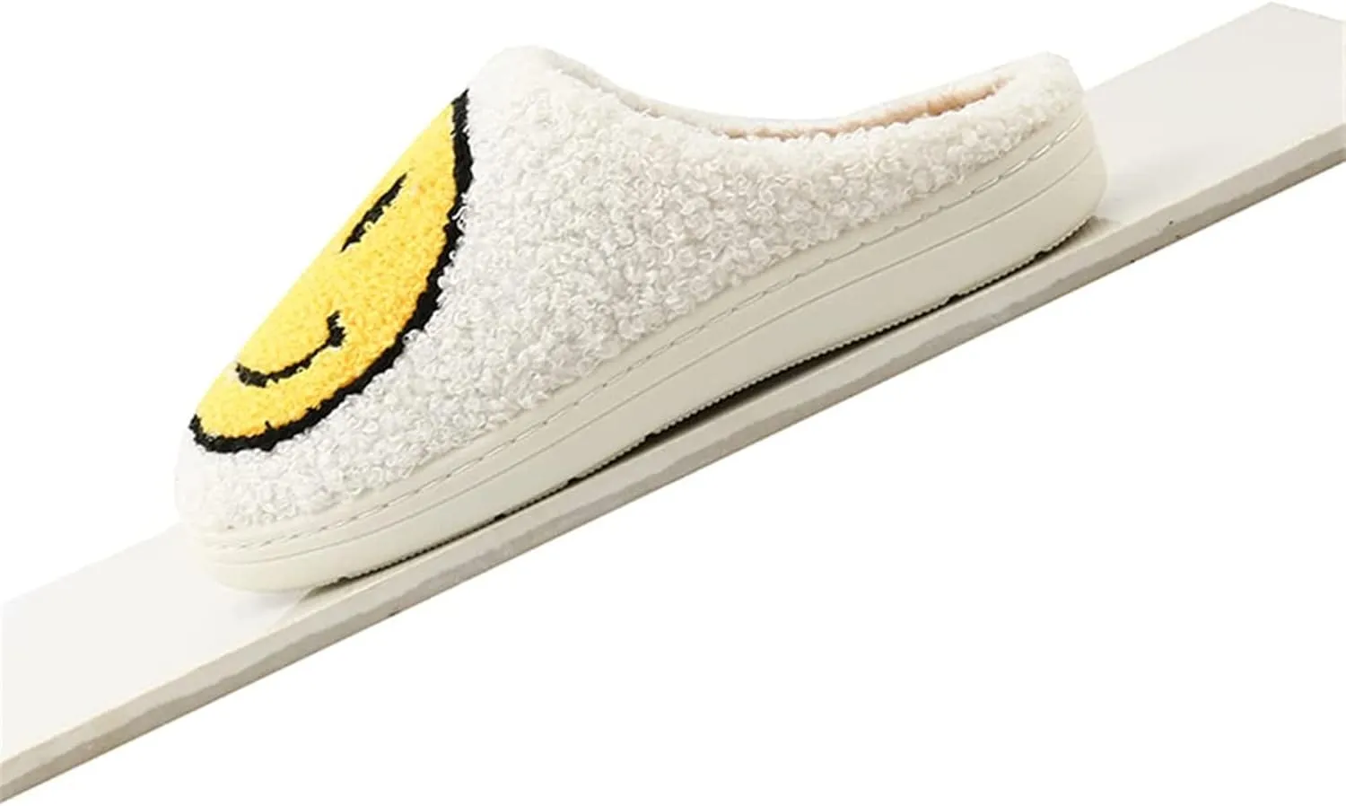 Smile Face Slippers Women Men Toddlers House Slippers for Kids Waterproof Sole Fuzzy Slide Boys Girls Slip-on Shoes for Women