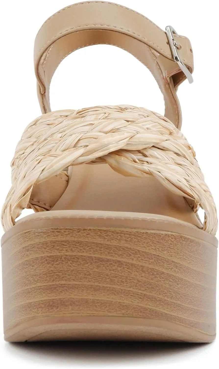 Soda “Hugo” ~ Women Open Square Toe Crisscross Band Adjustable Ankle Strap High Heel Sandal