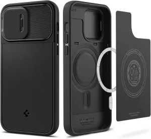 Spigen Optik Armor MagFit Designed for iPhone 14 Pro Case (2022) [Military-Grade Protection] Compatible with MagSafe - Black