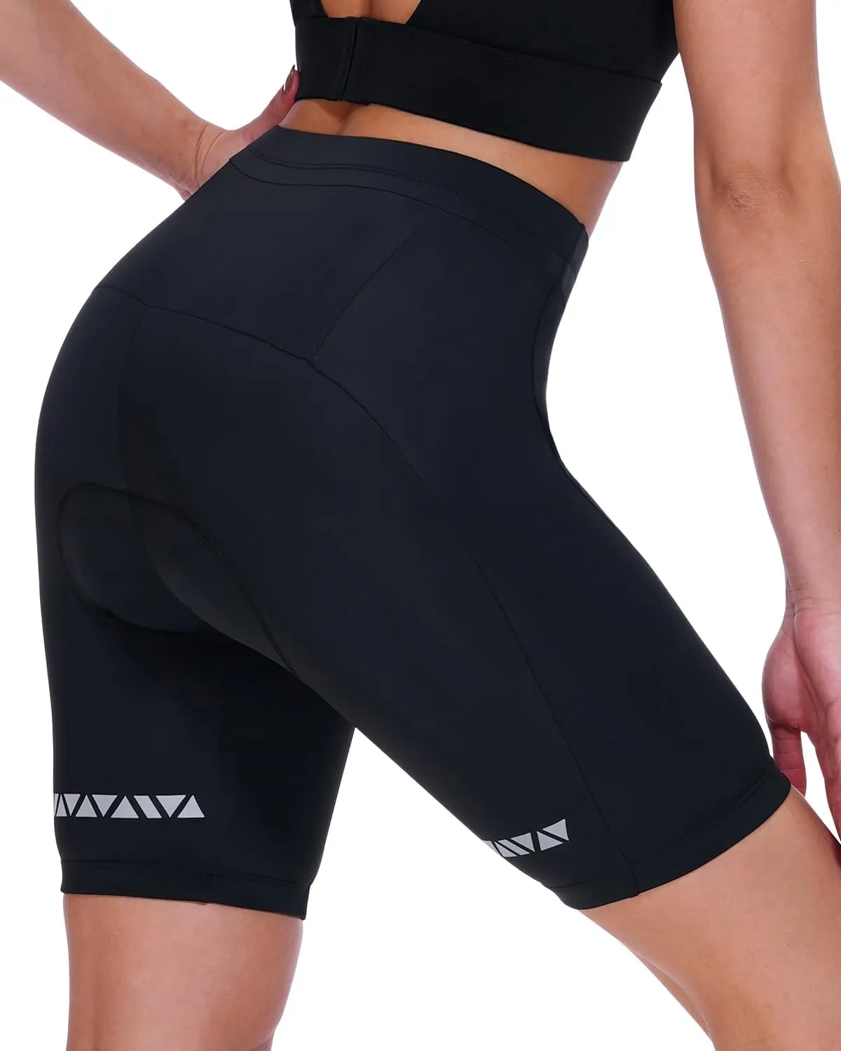 Sportneer Women Padded Bike Shorts - Bicycle Cycling Shorts for Womens Biking 4D Gel Padding for Mountain Bike and Road Bike