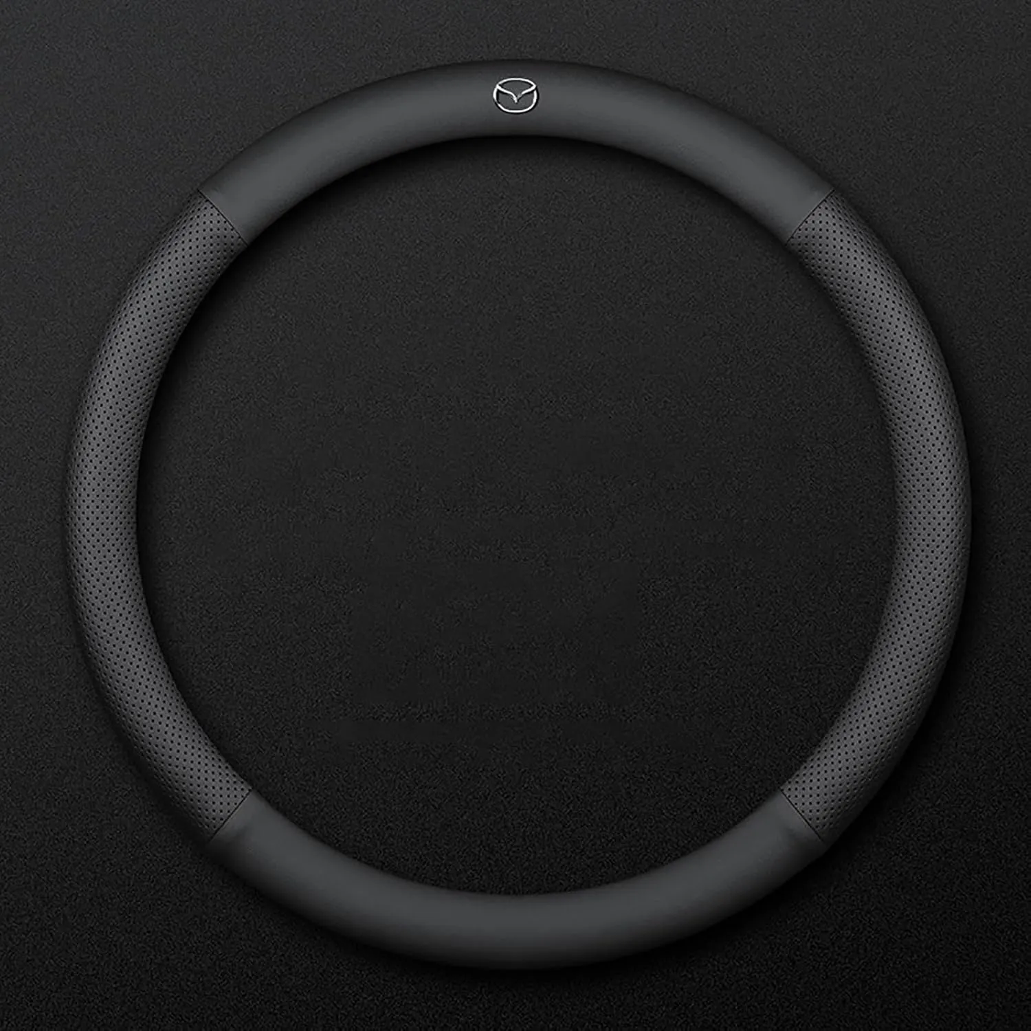 Steering Wheel Cover for Mazda Biante 2008 2009 2010 2011 2012 2013 2014 2015 2016 2017 2018, Anti-Slip Elastic Breathable Steering Wheel Cover, Stylish and Durable Protector,B-38CM
