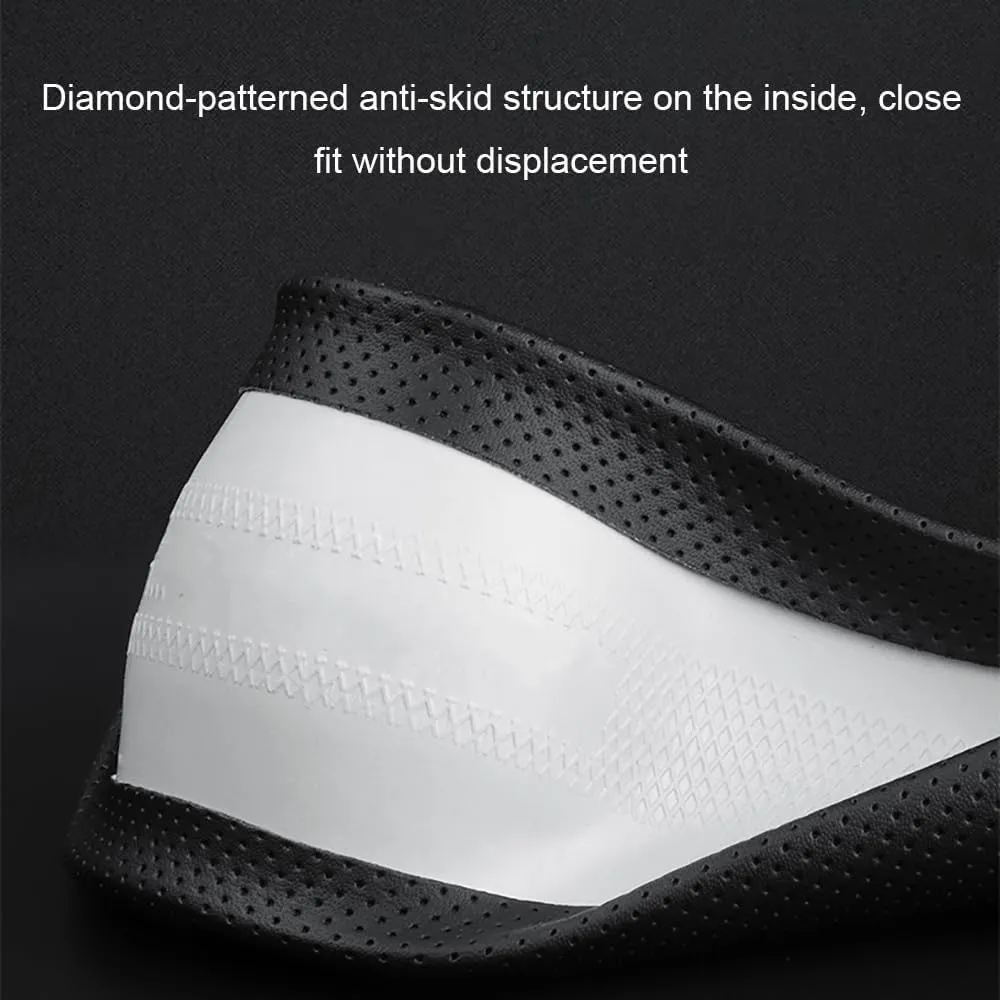 Steering Wheel Cover for Mazda Biante 2008 2009 2010 2011 2012 2013 2014 2015 2016 2017 2018, Anti-Slip Elastic Breathable Steering Wheel Cover, Stylish and Durable Protector,B-38CM