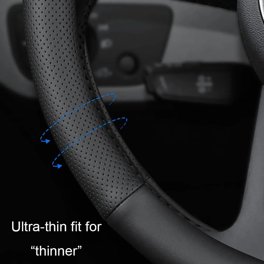 Steering Wheel Cover for Mazda Biante 2008 2009 2010 2011 2012 2013 2014 2015 2016 2017 2018, Anti-Slip Elastic Breathable Steering Wheel Cover, Stylish and Durable Protector,B-38CM