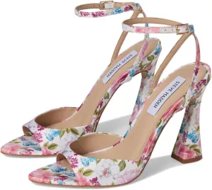 Steve Madden Women's Beki Heeled Sandal, Floral Multi, 8.5
