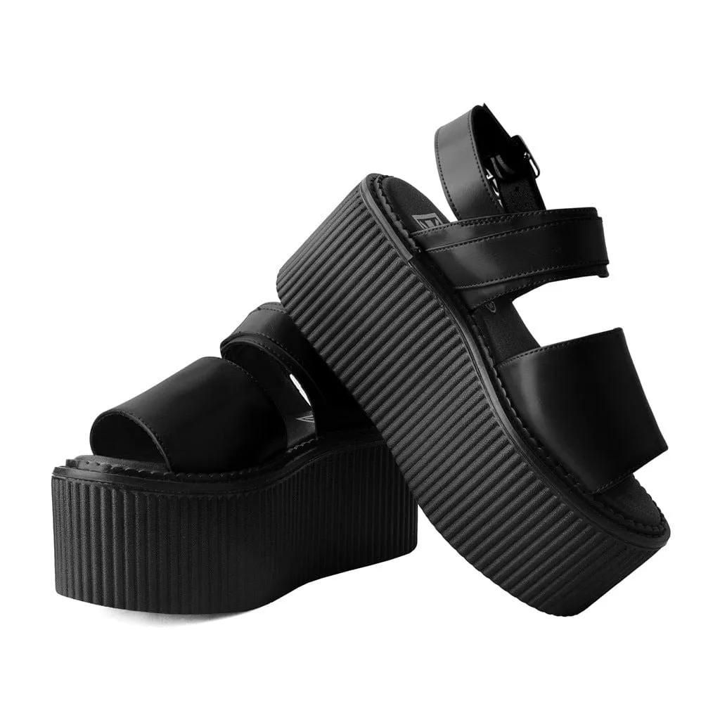 Strato Sandal Brush Off Black Vegan Leather