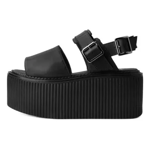 Strato Sandal Brush Off Black Vegan Leather