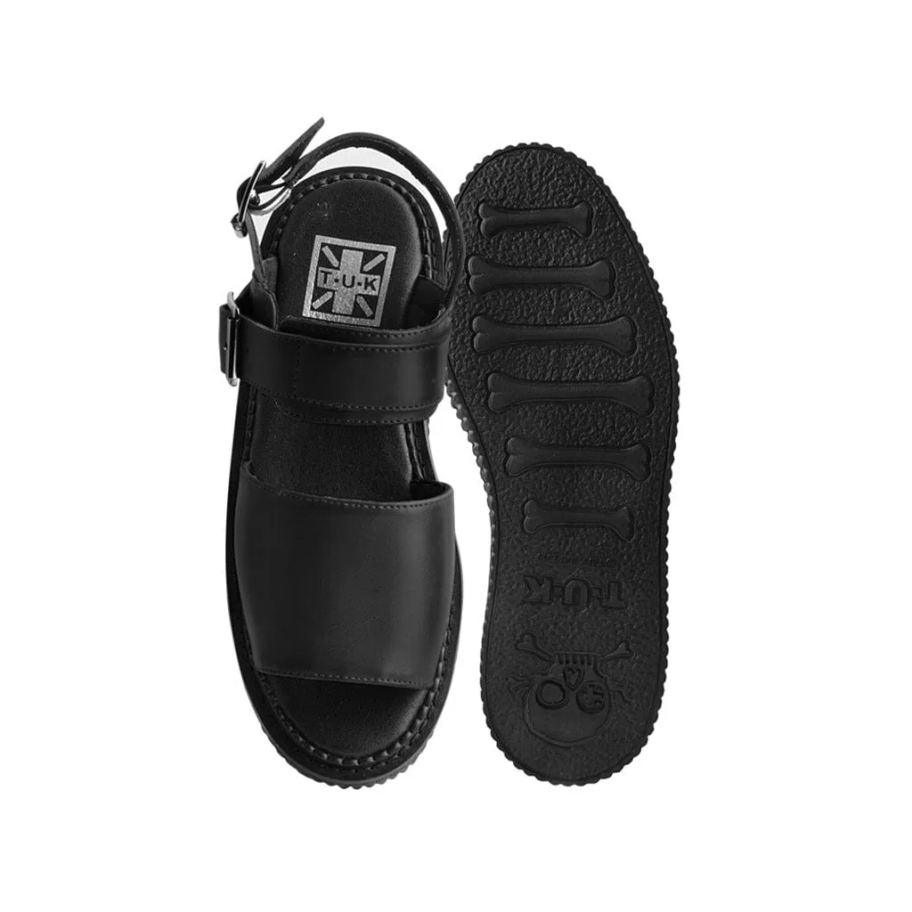 Strato Sandal Brush Off Black Vegan Leather