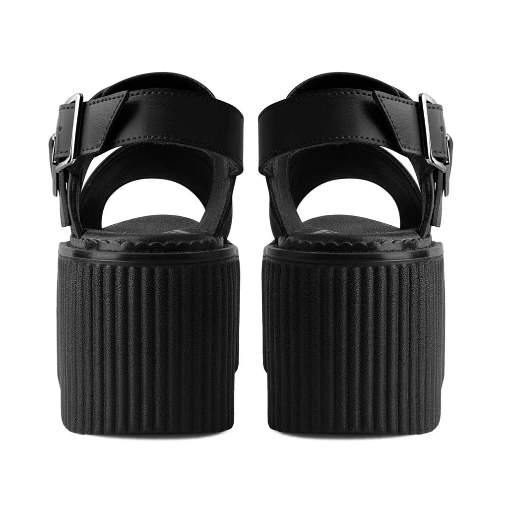 Strato Sandal Brush Off Black Vegan Leather