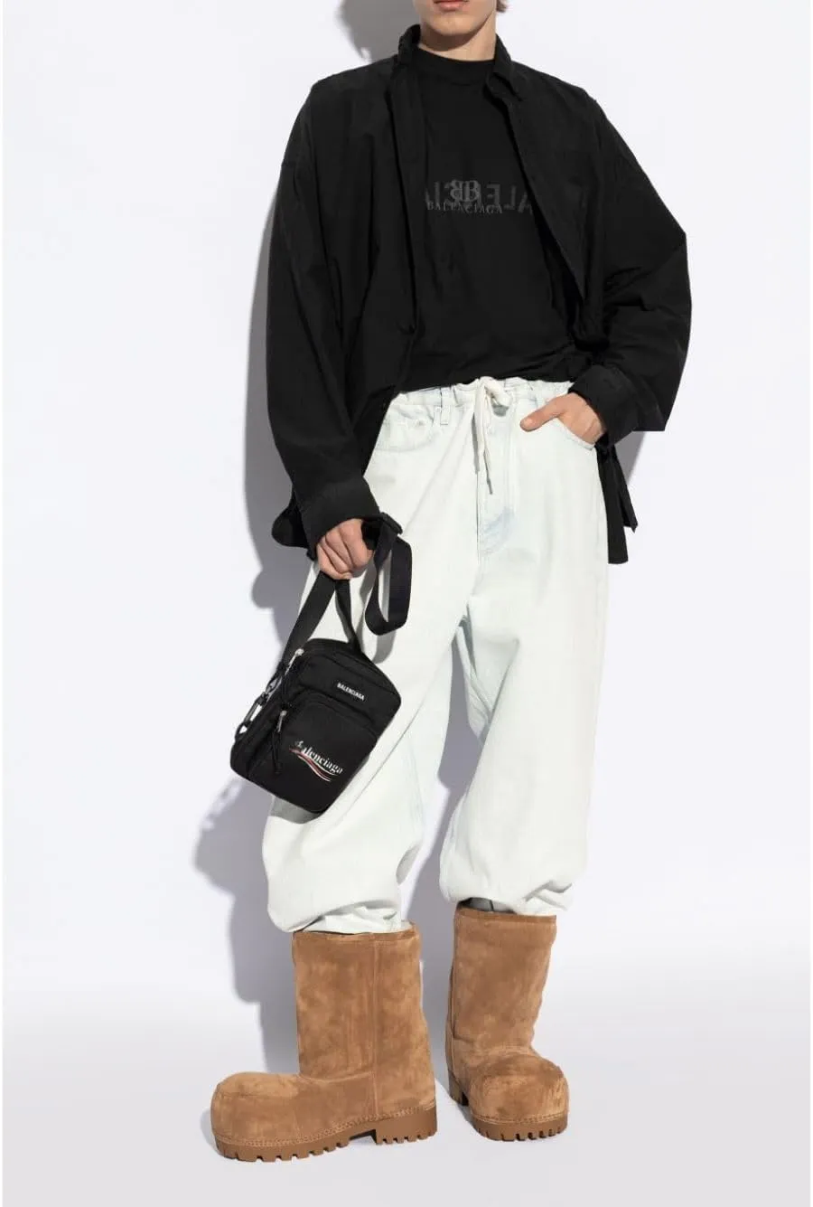 Suede Leather Platform Snow Boots For Women Fur Hippy Mid Calf Winter Boots Slip On Round Toe Comfort Warm Trending Knee High Boots