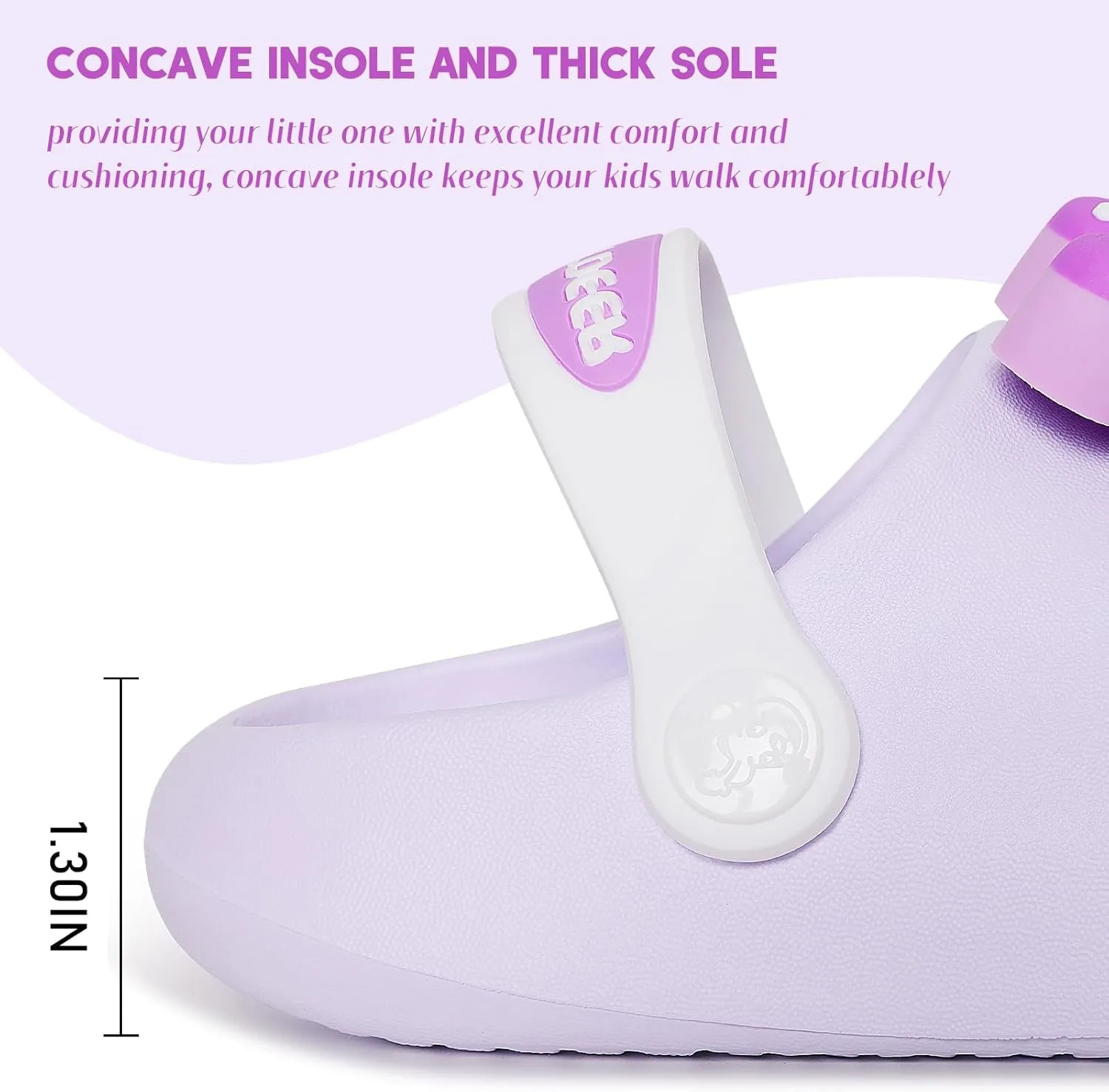 techcity Toddler Little Kids Slide Sandals Cute Summer Shower Beach Pool Slippers Thick Sole Slip On Sandals Water Shoes with Backstrap Boys Girls Clogs