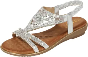 Temperament Flat Bottom Sandals for Women Comfortable Ankle Strap Outdoor Walking Shoes Comfortable Sandals