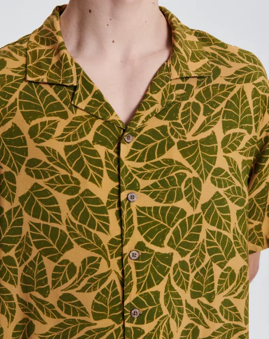 The Critical Slide Society Scrub Resort Shirt in Tan