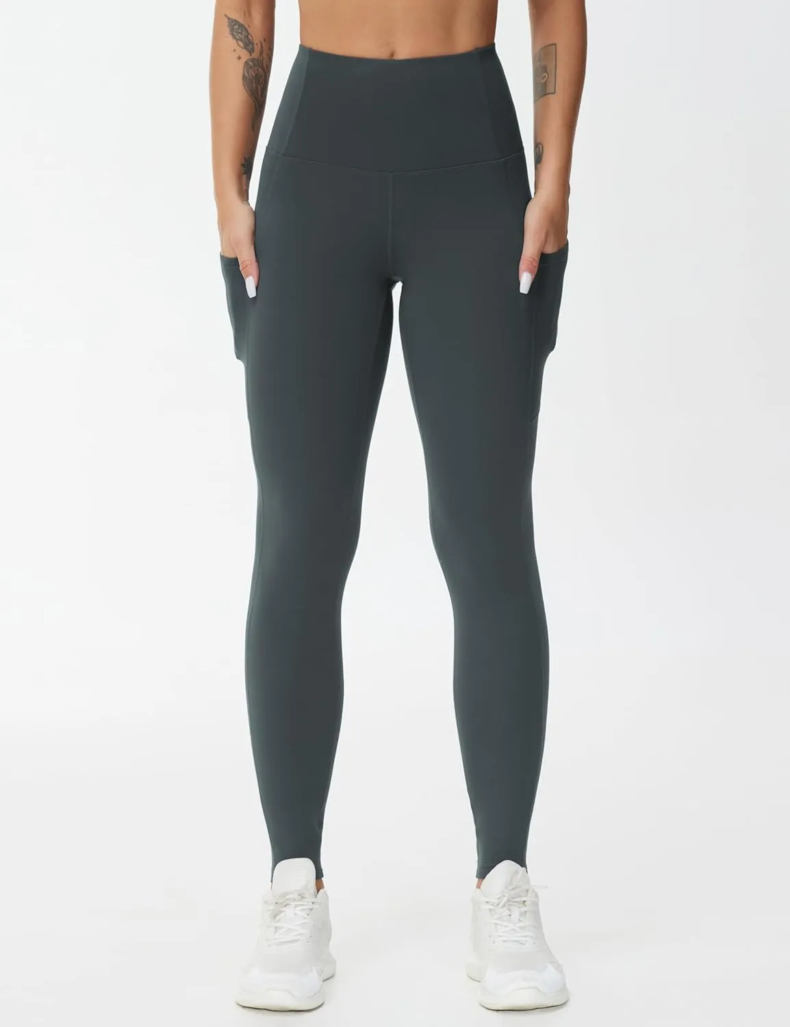 THE GYM PEOPLE Women's High Waist Yoga Pants Buttery Soft Stretchy Tummy Control Workout Athletic Leggings with Pockets