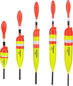 THKFISH Fishing Bobbers Fishing Floats and Bobbers Slip Bobbers for Fishing Balsa Floats Crappie Fishing Bobbers 1/6oz(3.47"X0.47"X6.73") 3/8oz(3.84"X0.6"X 7.2") 1/2oz(4.13"X0.75"X7.87")