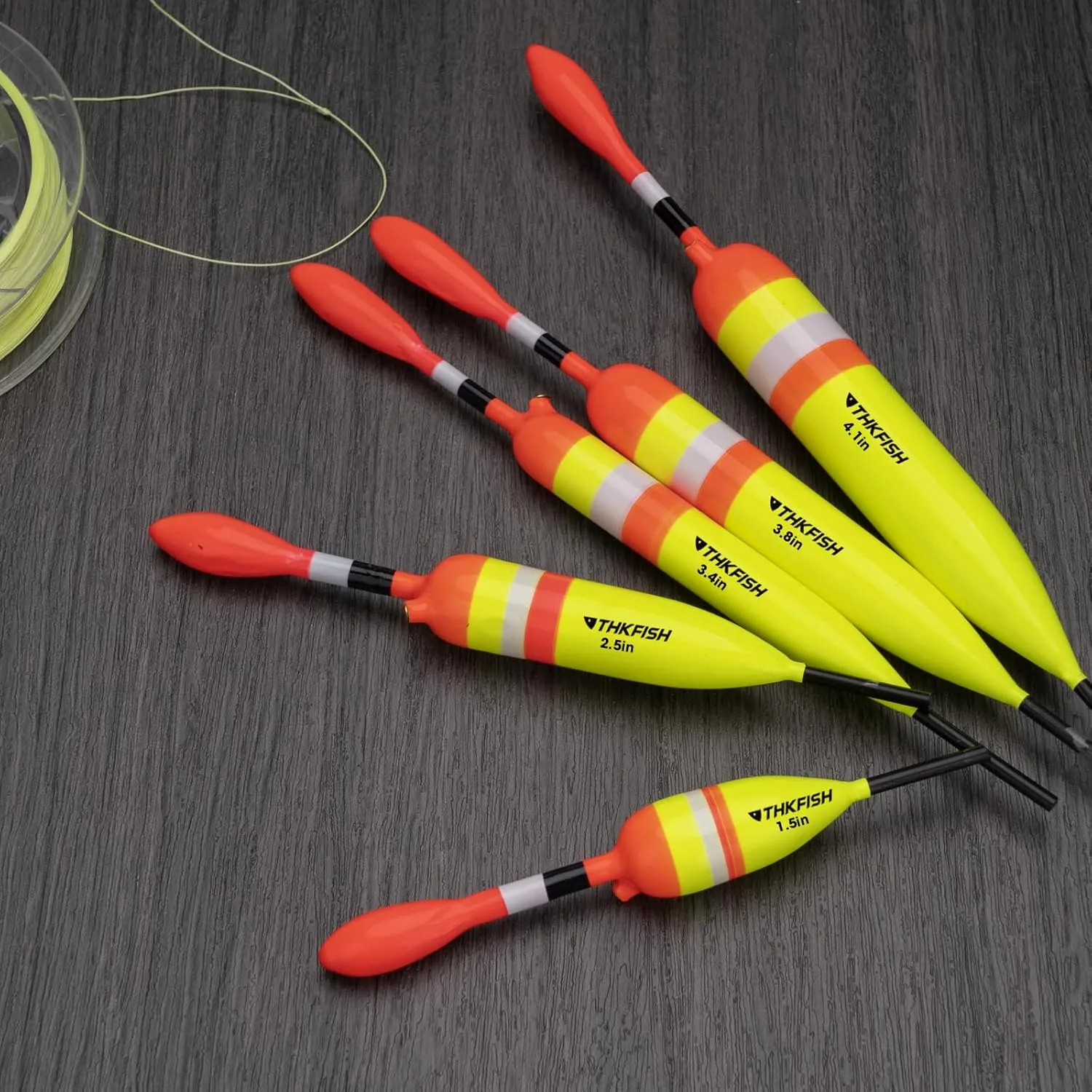 THKFISH Fishing Bobbers Fishing Floats and Bobbers Slip Bobbers for Fishing Balsa Floats Crappie Fishing Bobbers 1/6oz(3.47"X0.47"X6.73") 3/8oz(3.84"X0.6"X 7.2") 1/2oz(4.13"X0.75"X7.87")