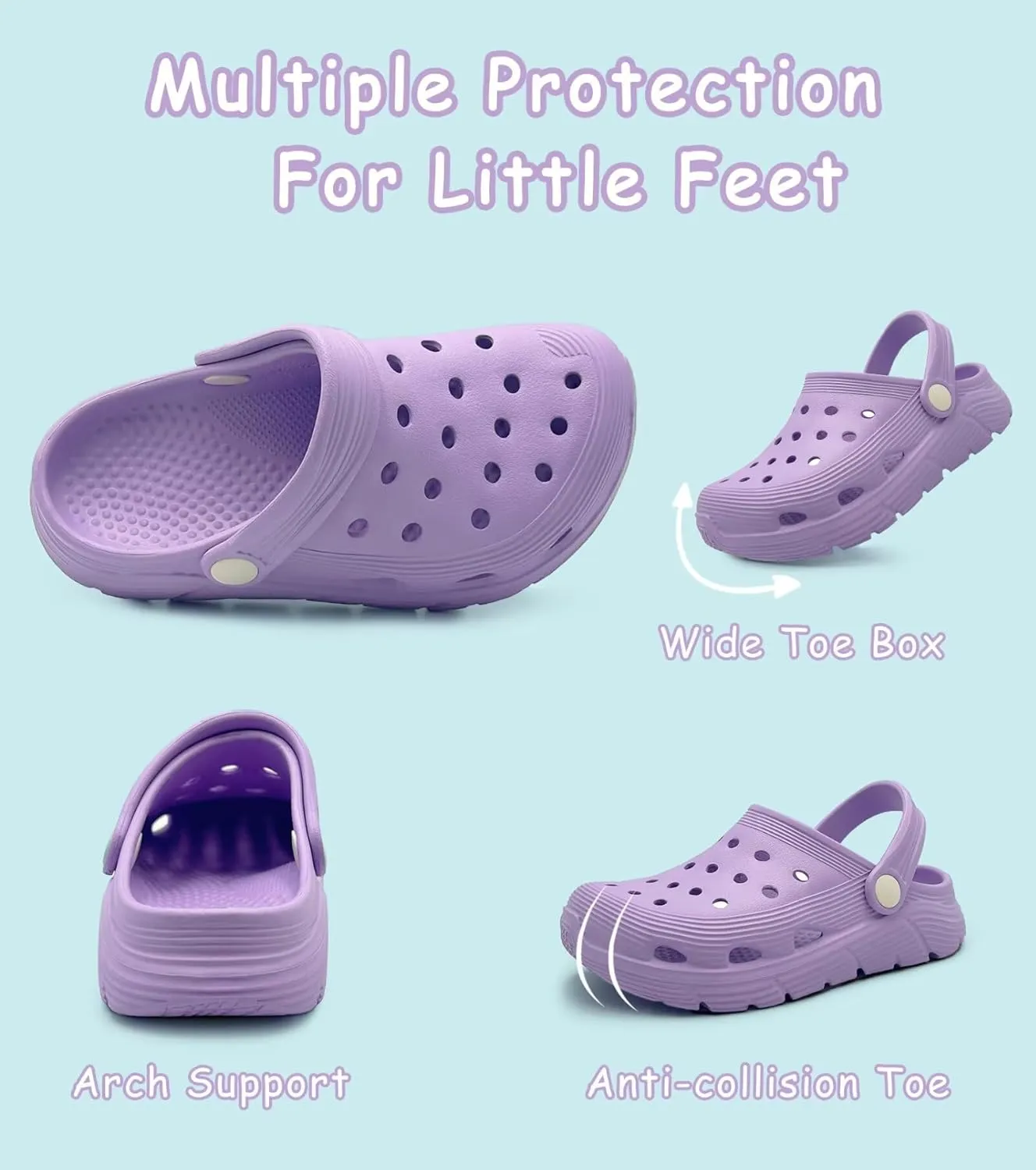 Toddler Kids Garden Clog Slip On Slide Sandals Beach Water Shoes