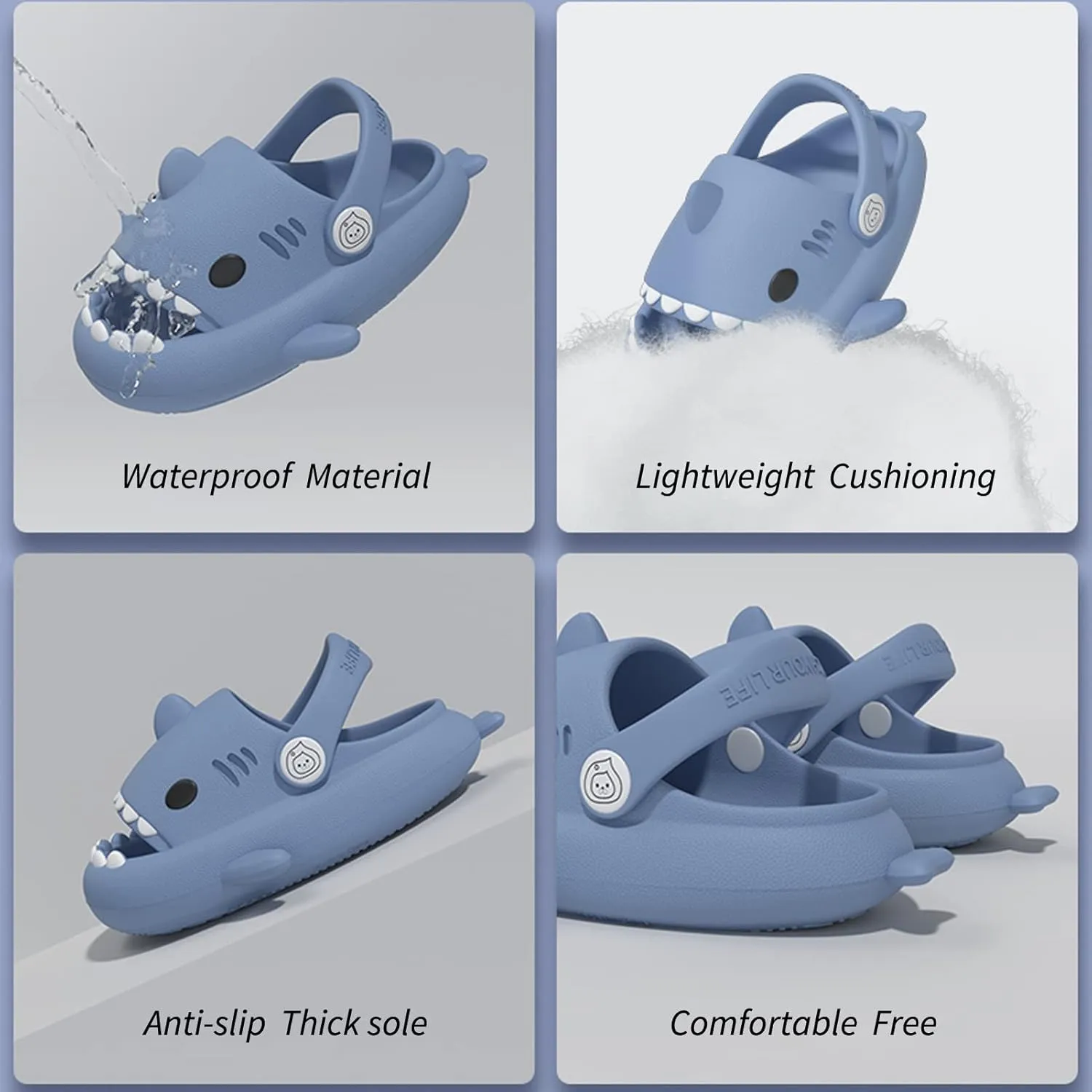 Toddler Little Kids Slides Sandals for Boys Girls Summer Slip-On Slide Slippers Sandals for Baby Kid Anti-slip Water Shoes