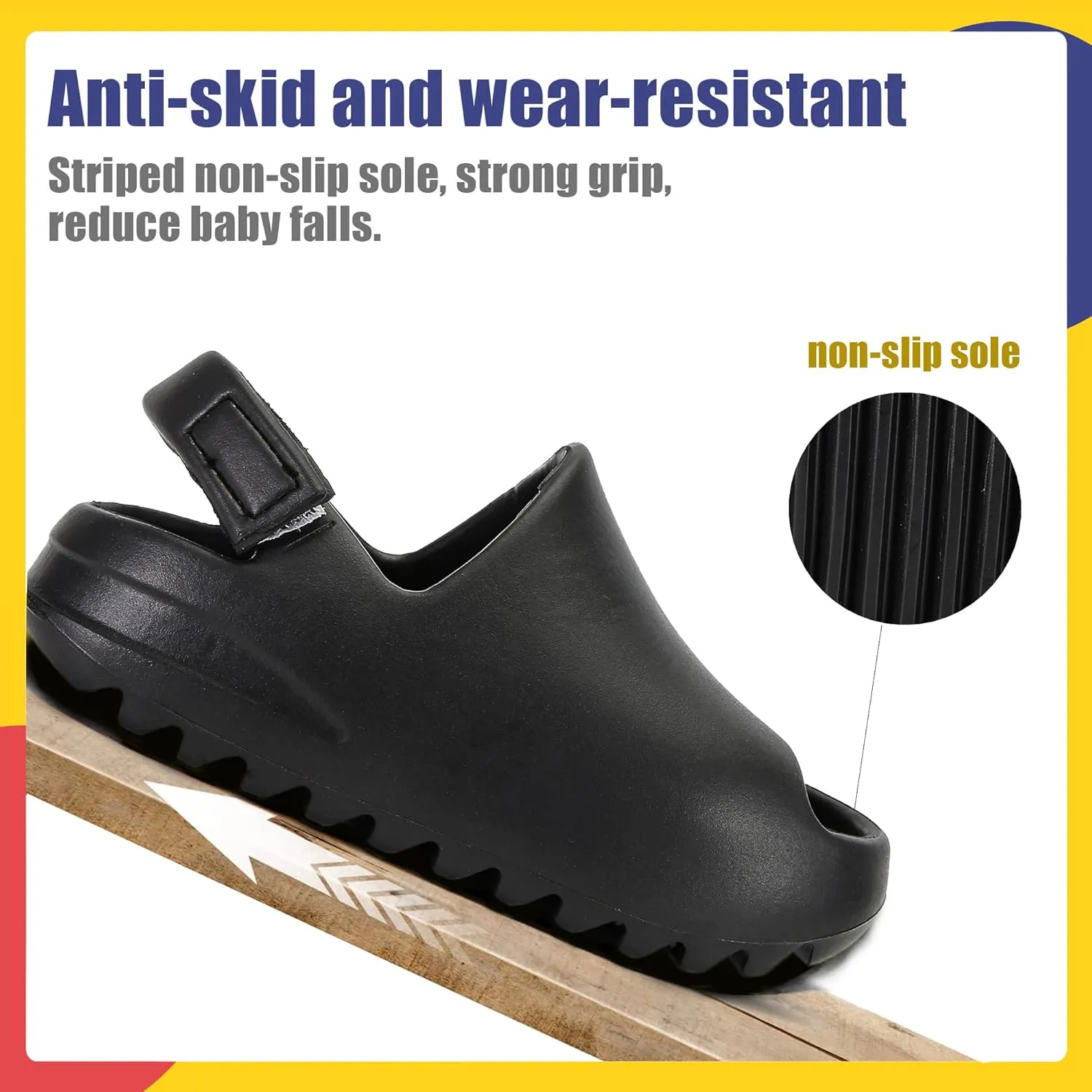 Toddler Little Kids Slides Sandals for Boys Girls Summer Slip-On Slide Slippers Sandals for Baby Kid Anti-slip Water Shoes