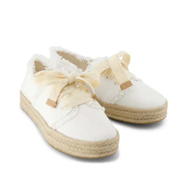 Toms | Carolina Lace-Up Espadrille | 100 weiss