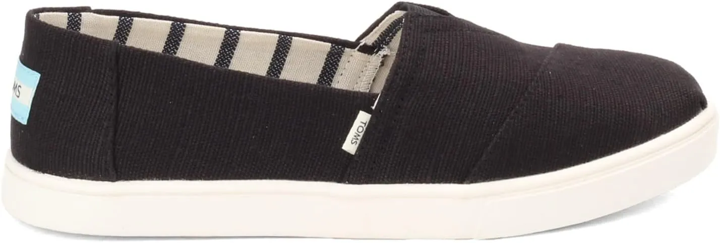TOMS Womens Lena Embroidered Lace Up Sneakers Shoes Casual - Black