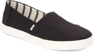 TOMS Womens Lena Embroidered Lace Up Sneakers Shoes Casual - Black