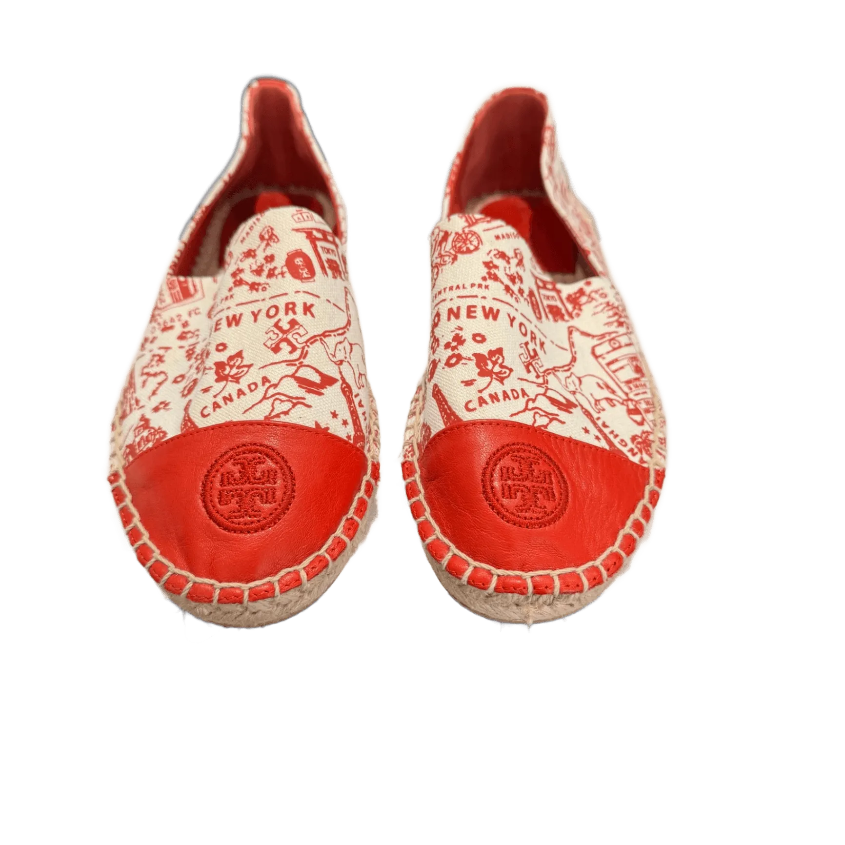 Tory Burch Red Women Espadrilles Shoes - Size 5