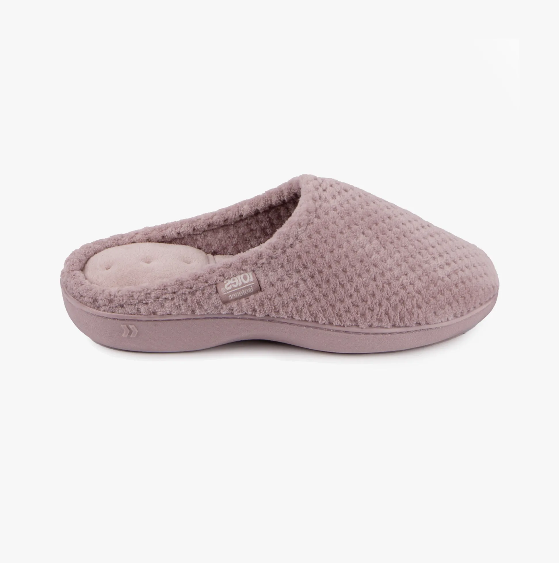 Totes Isotoner POPCORN Terry Mule Slippers Womens Dusky Pink