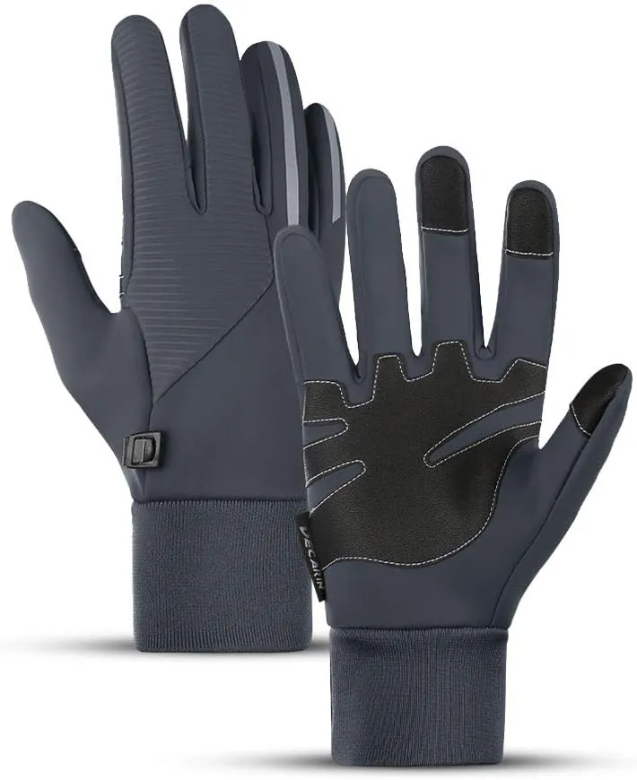 Touch Screen Running Gloves Anti-Slip Palm - Warm Thermal - Waterproof Windproof - Shock-Absorbing Reflective Outdoor Sport Gloves Cycling Gloves Warm Winter Gloves for Men Women