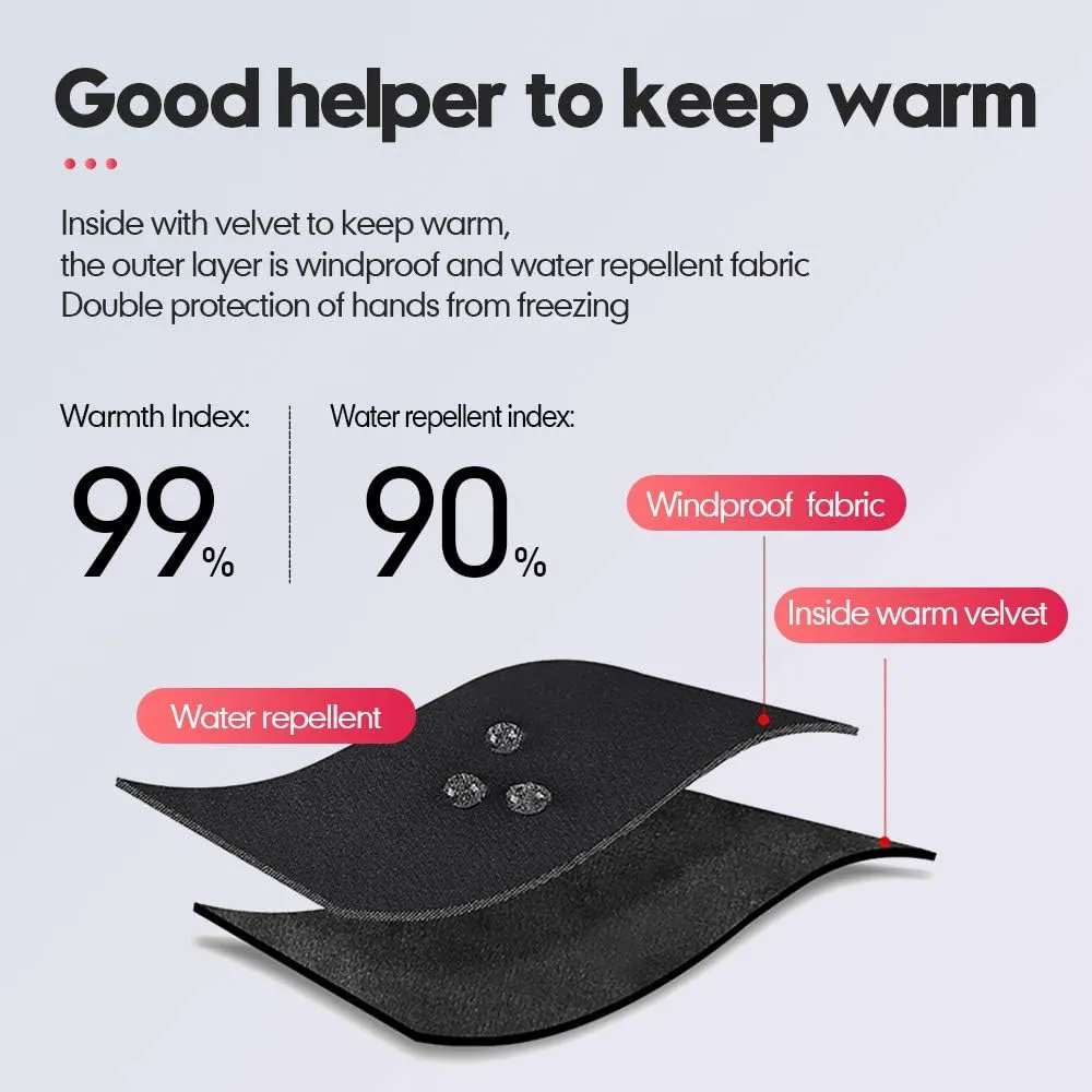 Touch Screen Running Gloves Anti-Slip Palm - Warm Thermal - Waterproof Windproof - Shock-Absorbing Reflective Outdoor Sport Gloves Cycling Gloves Warm Winter Gloves for Men Women