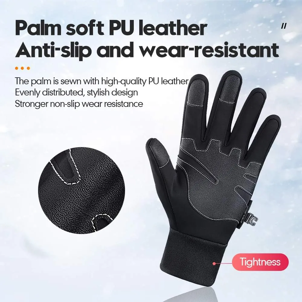 Touch Screen Running Gloves Anti-Slip Palm - Warm Thermal - Waterproof Windproof - Shock-Absorbing Reflective Outdoor Sport Gloves Cycling Gloves Warm Winter Gloves for Men Women