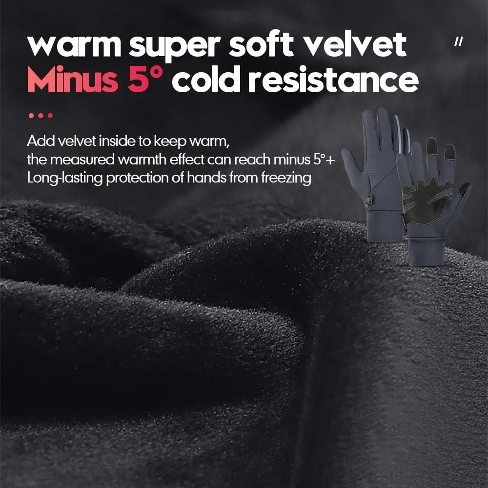 Touch Screen Running Gloves Anti-Slip Palm - Warm Thermal - Waterproof Windproof - Shock-Absorbing Reflective Outdoor Sport Gloves Cycling Gloves Warm Winter Gloves for Men Women
