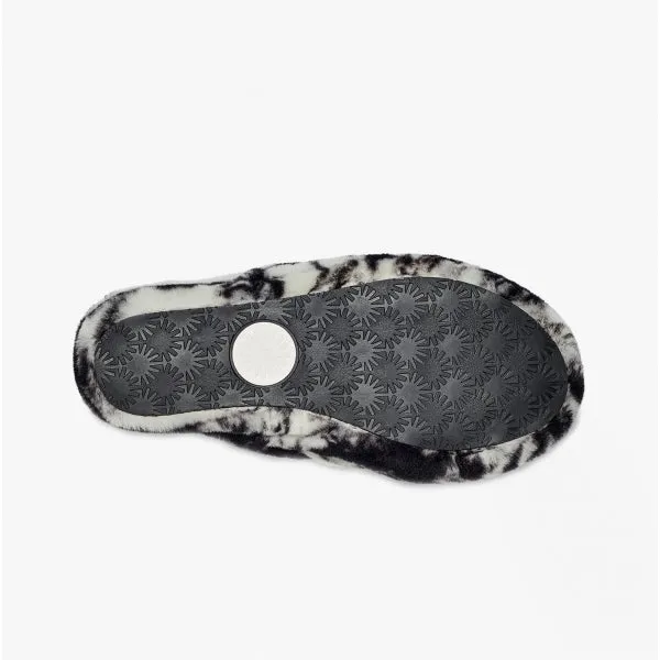 UGG FLUFF YEAH SLIDE MARBLE Womens Sheepskin Slide Slippers Black