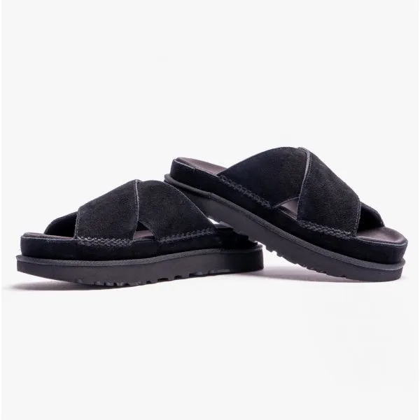 UGG GOLDENSTAR Womens Cross Slide Sandals Black
