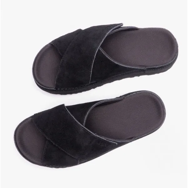 UGG GOLDENSTAR Womens Cross Slide Sandals Black
