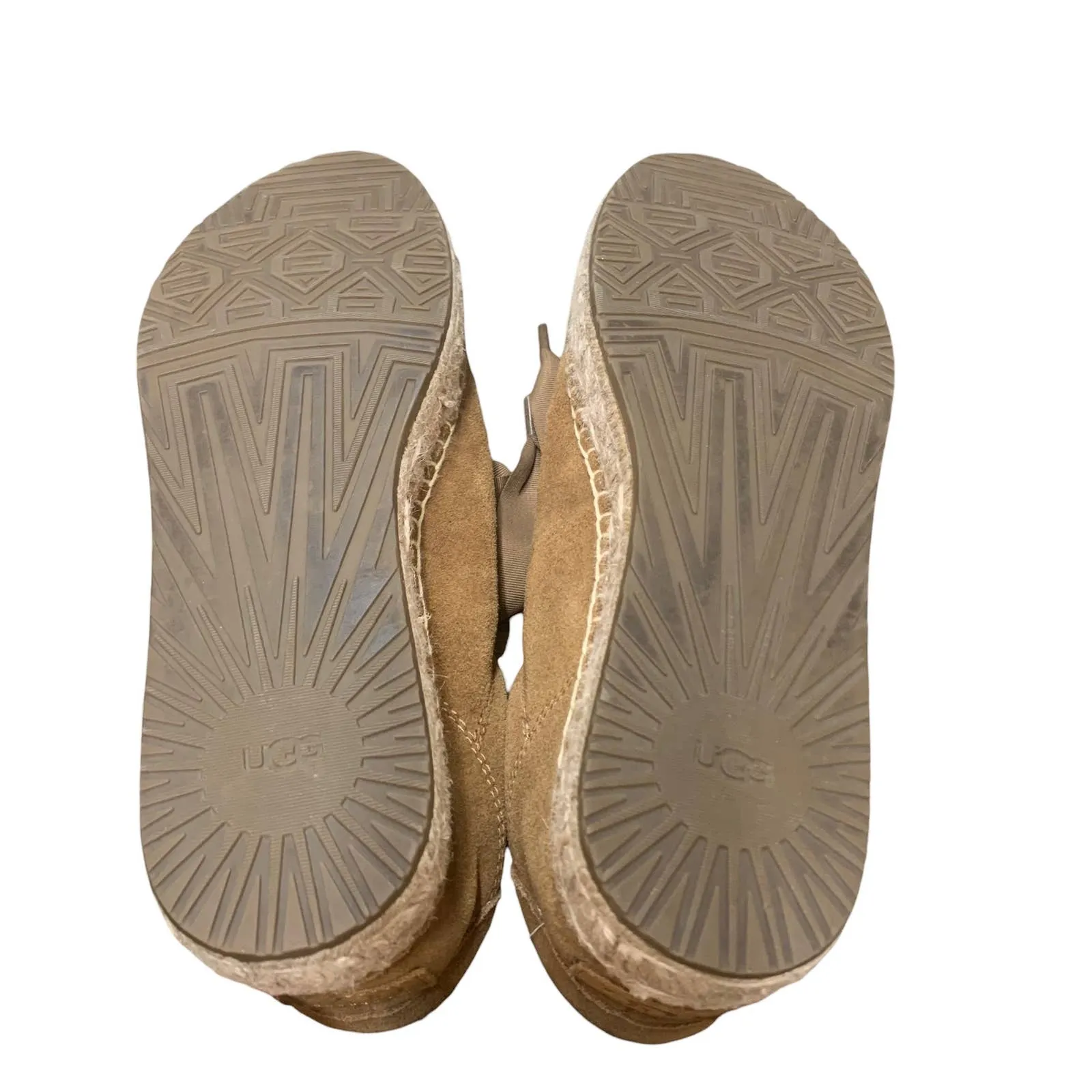 Ugg "Brianna" Espadrille Sneakers Chestnut Suede SZ US 12