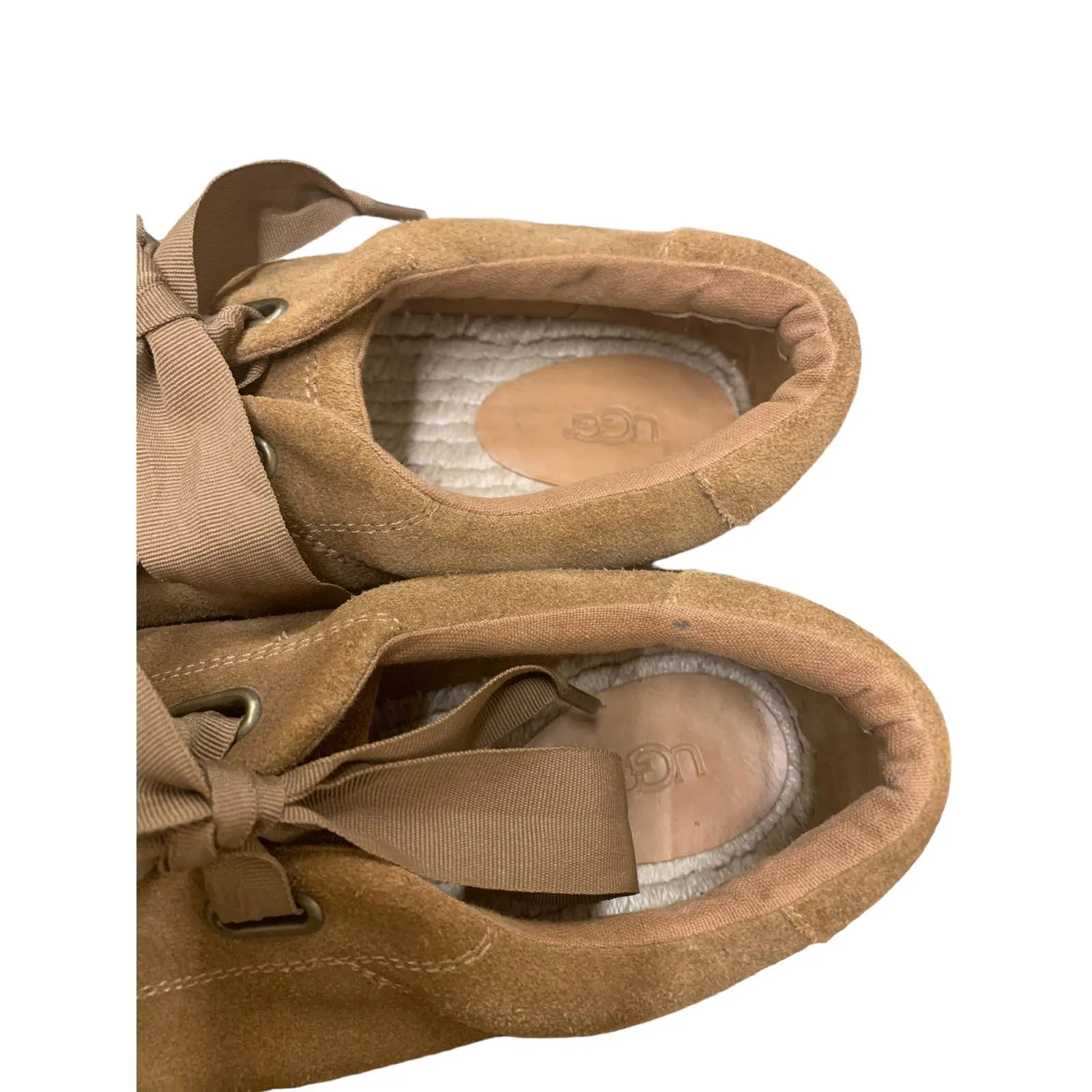 Ugg "Brianna" Espadrille Sneakers Chestnut Suede SZ US 12