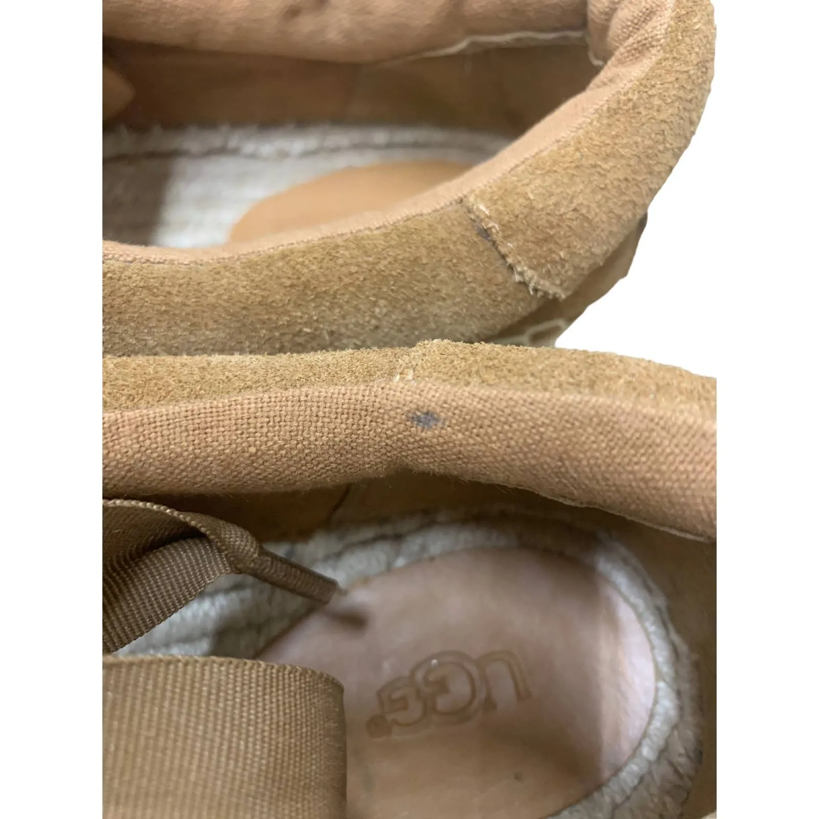 Ugg "Brianna" Espadrille Sneakers Chestnut Suede SZ US 12