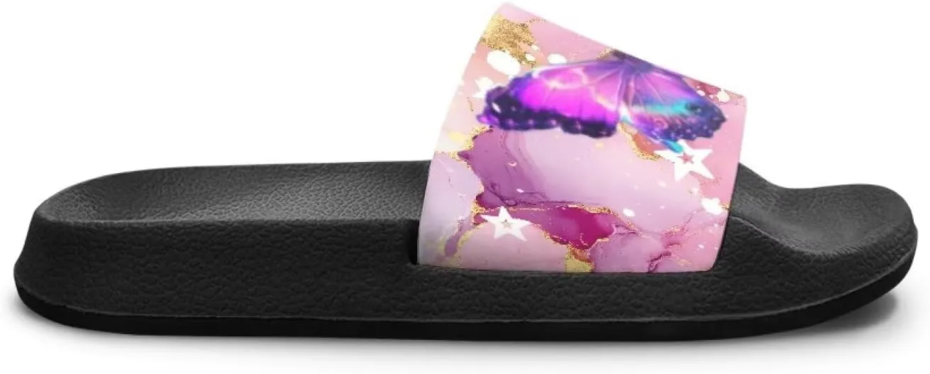 Unisex Slides for Girls Boys Comfortable Slippers Slides Non-slip Shower Shoes House Fashion Thick for Indoor & Outdoor Gifts