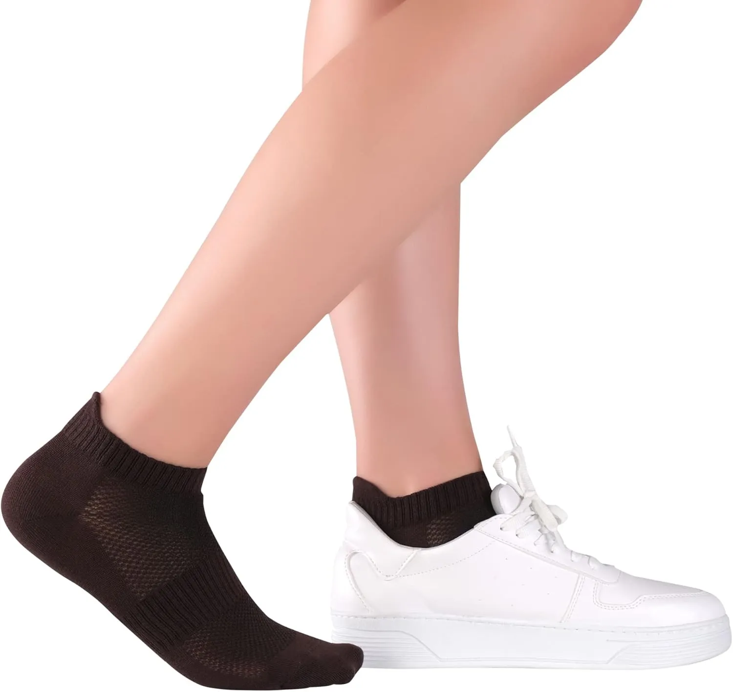 Unisex Thin Rayon Ankle Socks, Breathable Low Cut Athletic Running Sports Socks for Women and Men 4-8-12 Pairs