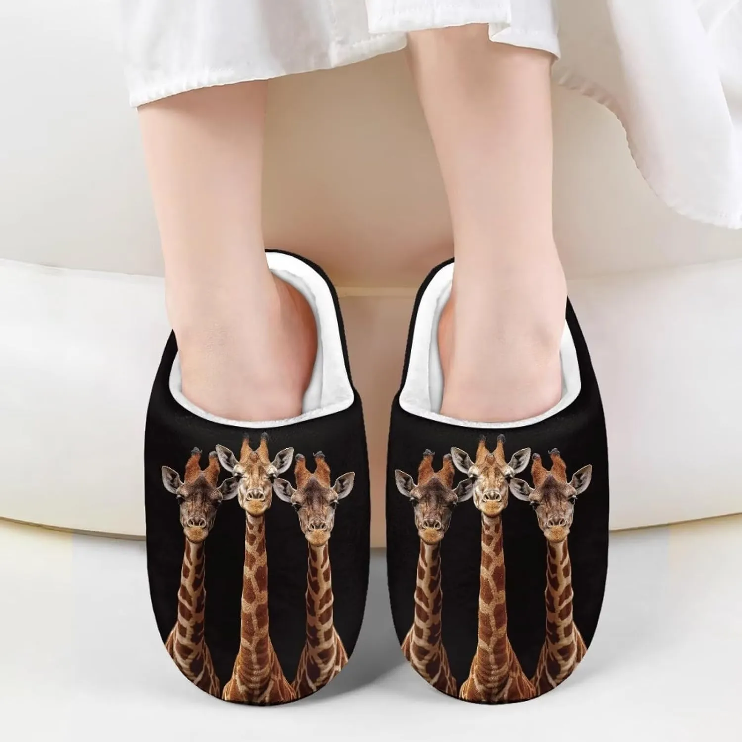 Veniyate Kids Fuzzy House Memory Foam Slippers Bedroom Shoes Cozy Indoor Slide for Boys Girls