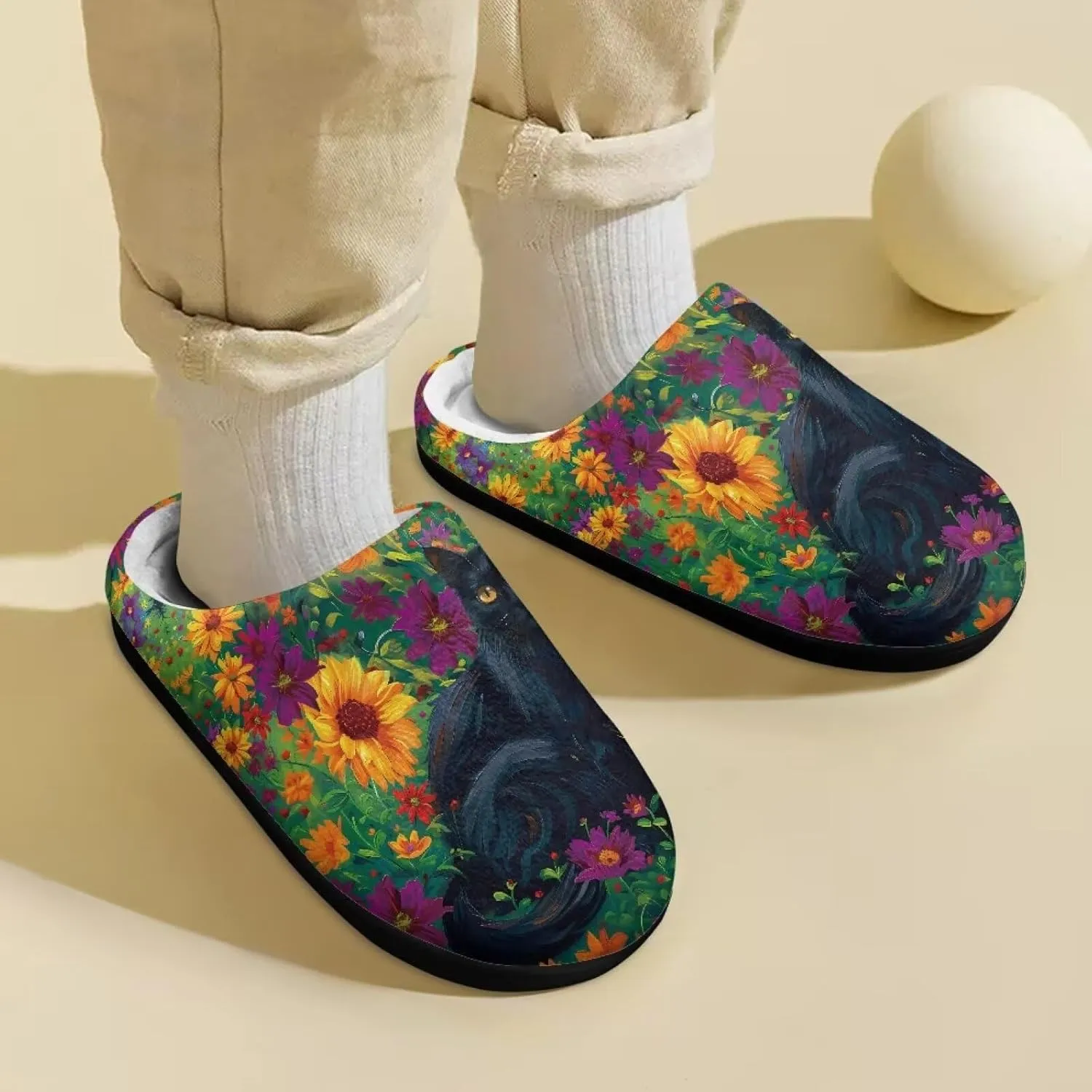 Veniyate Kids Fuzzy House Memory Foam Slippers Bedroom Shoes Cozy Indoor Slide for Boys Girls