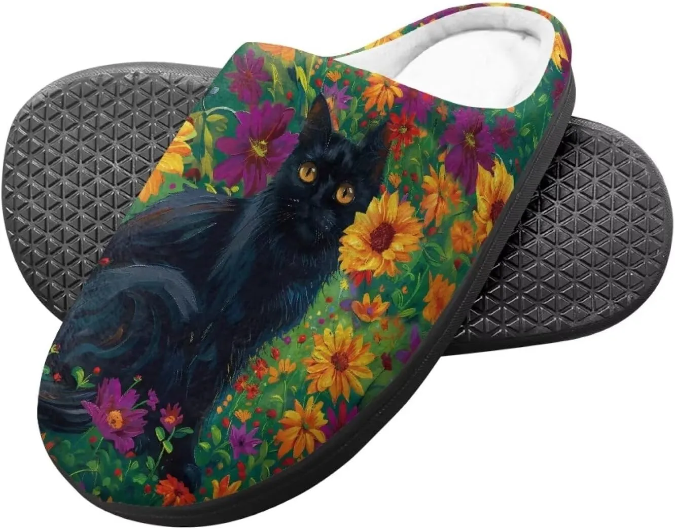 Veniyate Kids Fuzzy House Memory Foam Slippers Bedroom Shoes Cozy Indoor Slide for Boys Girls