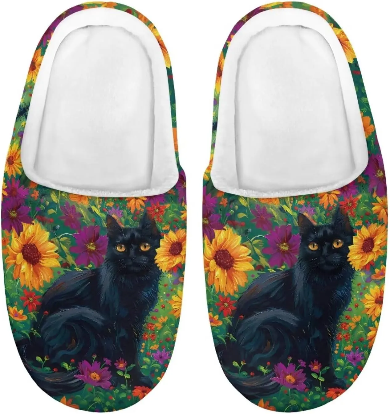 Veniyate Kids Fuzzy House Memory Foam Slippers Bedroom Shoes Cozy Indoor Slide for Boys Girls