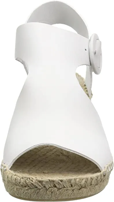 Via Spiga Women's Nolan Espadrille Wedge, Porcelain Leather, 8 M US