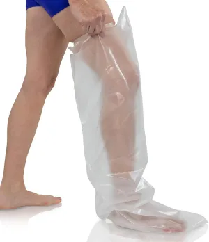 Vive Waterproof Cast Covers for Shower Leg - Adult Cover Bag Cast Protector - Showering Boots for Leg, Foot, Ankle, After Surgery - Watertight & Submersible (Long Leg)