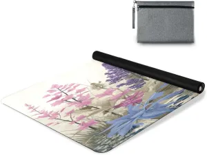 Watercolor Flowers Yoga Mat Tear Resistance & Thick Gym Fitness Mat,Non Slip Natural Rubber Yoga Mat for Yoga, Pilates & Floor Workouts