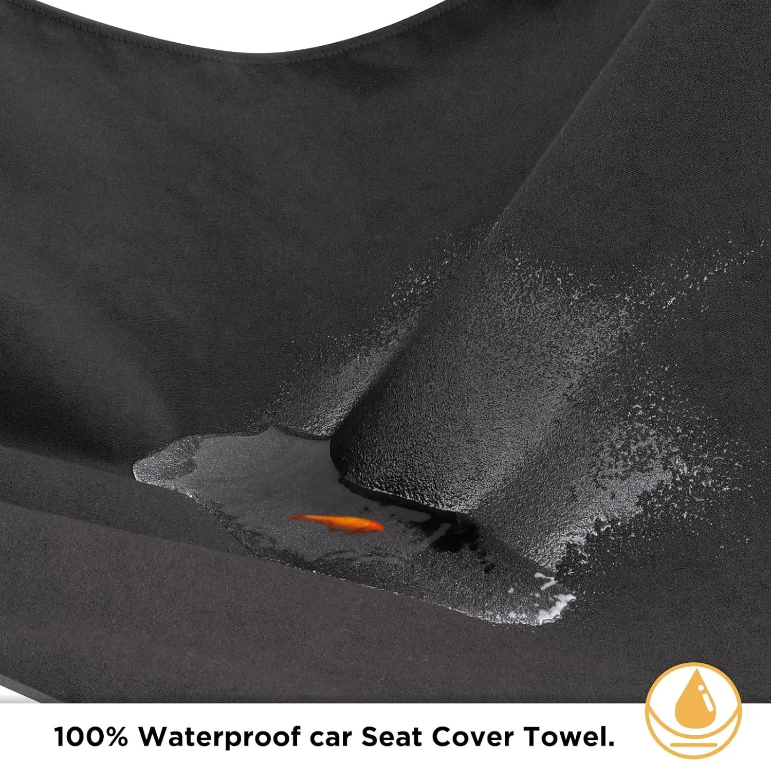 Waterproof Seat Cover Towel, 2PCS Premium Sweat Carseat Protector, Perfect for Universal Anti-Slip Car Truck SUV Seat, Great for Surfing Yoga Gym Workout, Black