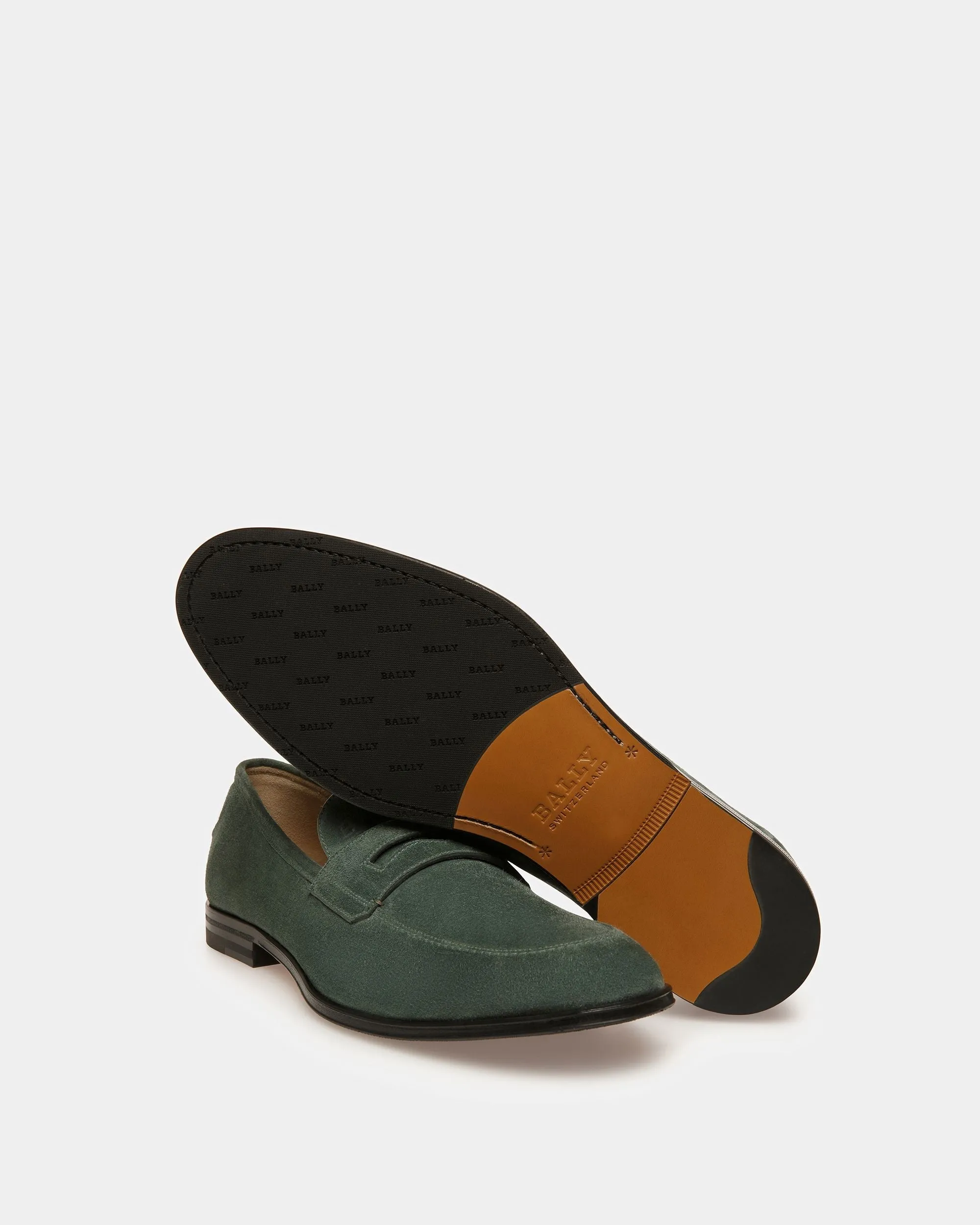 Webb Leather Loafers In Sage