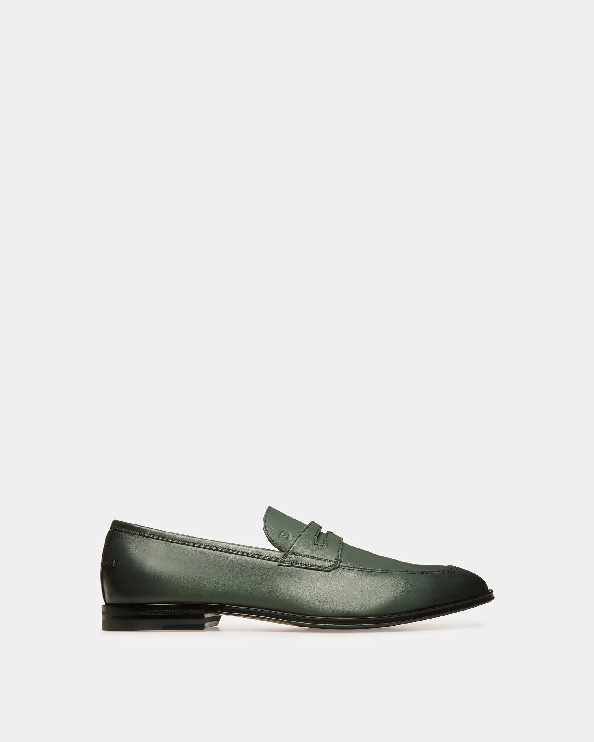 Webb Leather Loafers In Sage