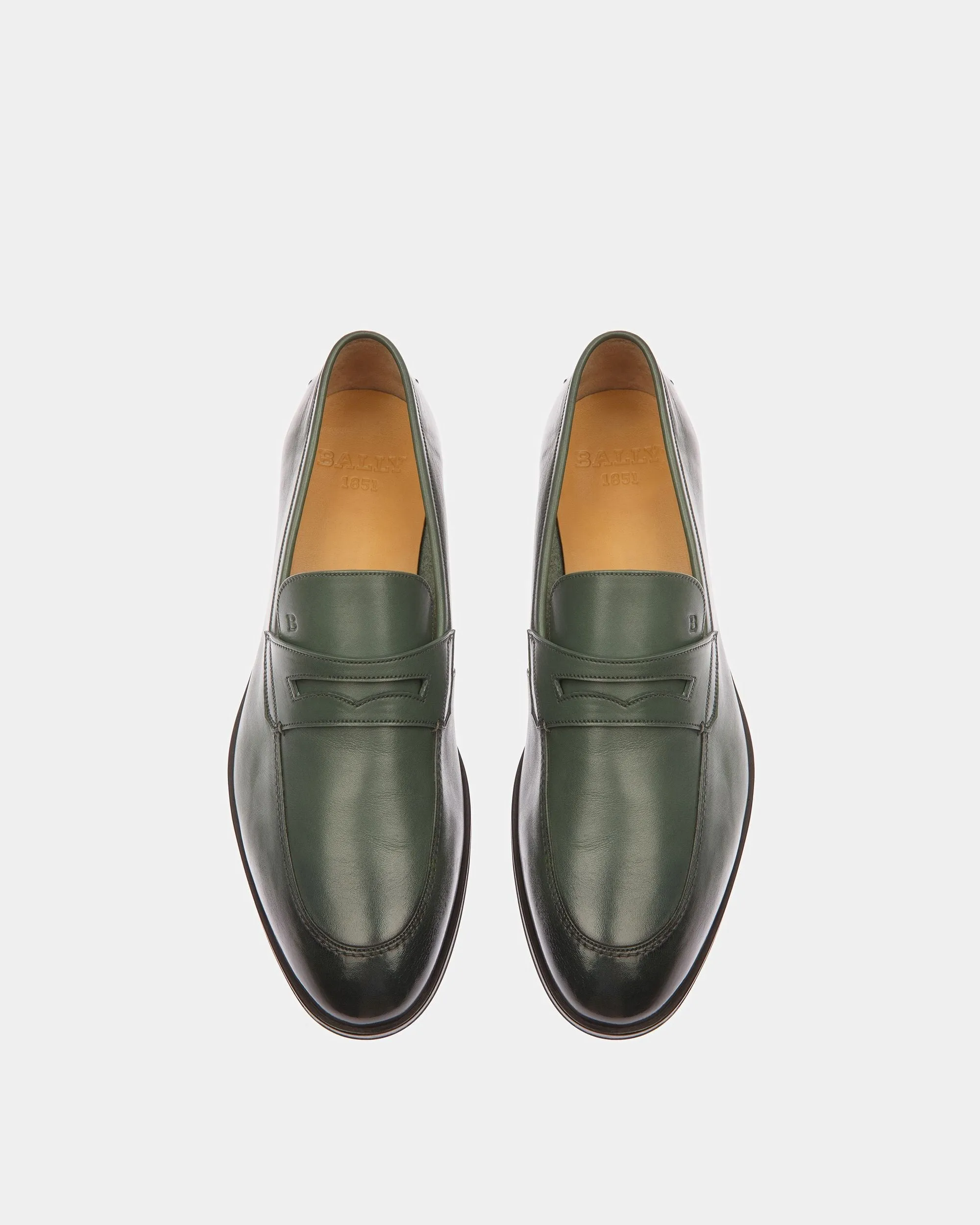 Webb Leather Loafers In Sage
